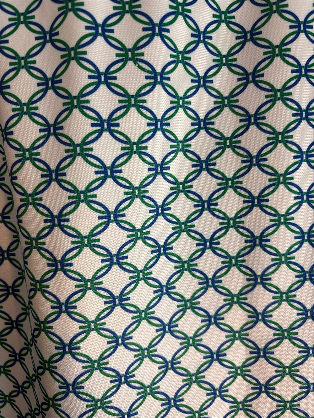 White and Teal Geometric Print A-Line Skort - Picture 2 of 2